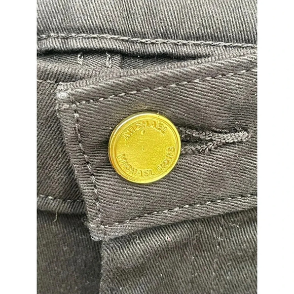 Michael Kors Womens Moto Stretch Low Rise Ankle Zip Skinny Leg Jeans Black Sz 6 - Picture 10 of 16